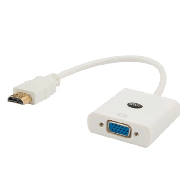 Adapter SAVIO cl-27 (HDMI M - D-Sub (VGA) F; 0,10m; white color)