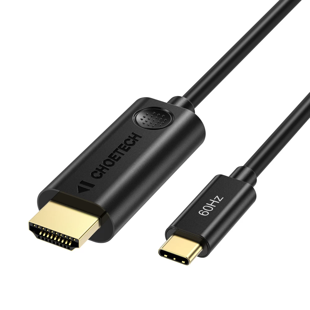 Adapterio Kabelis Iš C Tipo Usb - Hdmi 2.0 4k 60hz 1,8 M Juodas