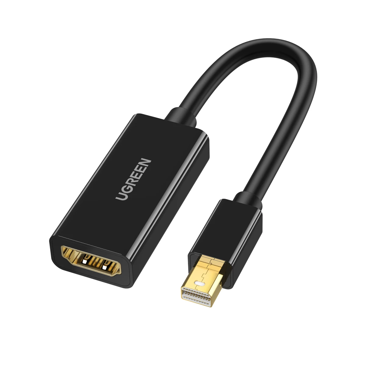 Adapterio Kabelis Mini Dp Displayport - Hdmi 4k Juodas Adapterio Kabelis Mini Dp Displayport - Hdmi 4k Juodas