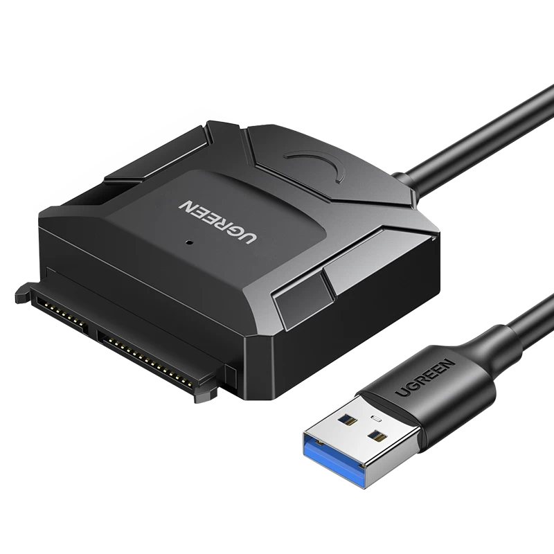 Adapterio Kabelis, Skirtas Hdd Ir Ssd Sata 2,5&#039;&#039; / 3,5&#039;&#039; Usb 3.0 Iki 4 Tb - Juodas