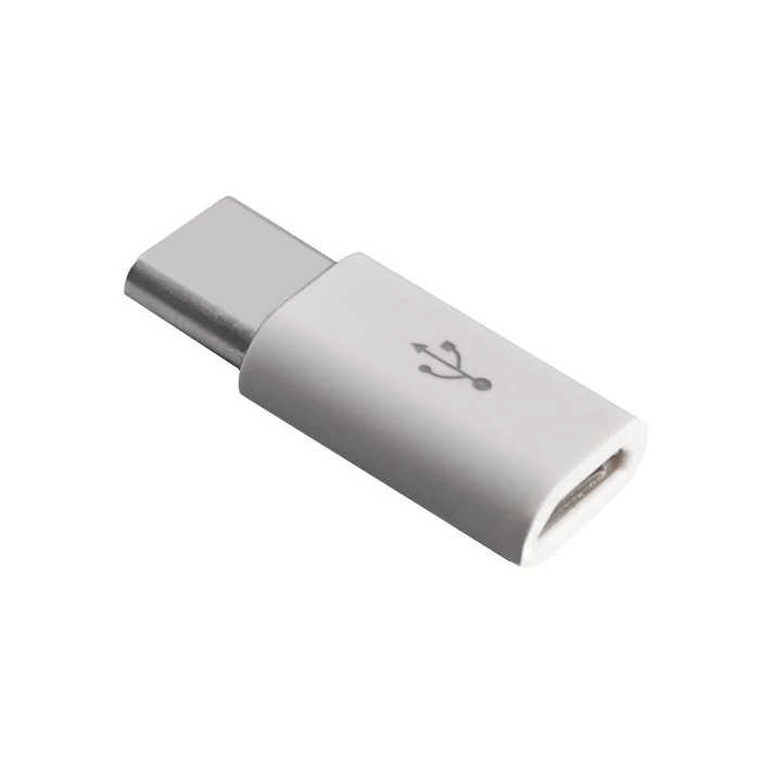 Adapterio Kištukas Iš Micro Usb į Usb-c, Baltas Adapterio Kištukas Iš Micro Usb į Usb-c, Baltas