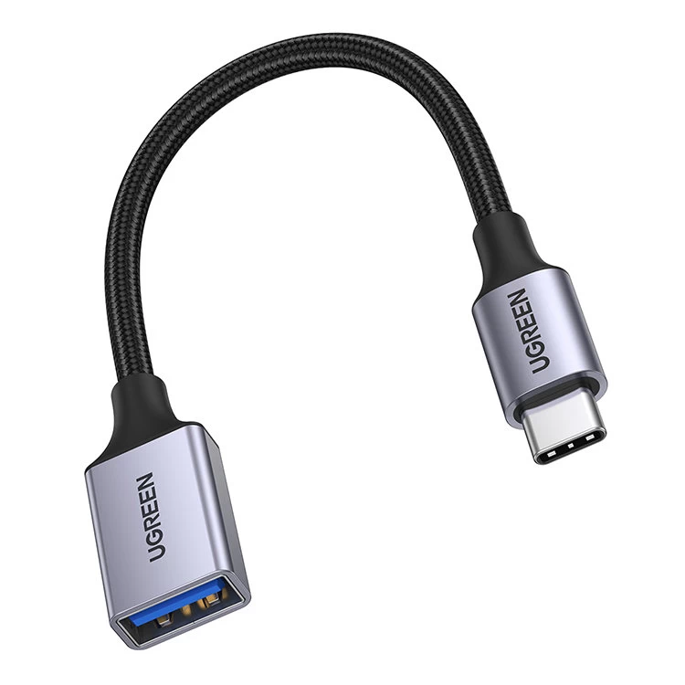 Adapterio Laidas Iš Usb į Usb-c Otg 15 Cm Juodas Adapterio Laidas Iš Usb į Usb-c Otg 15 Cm Juodas