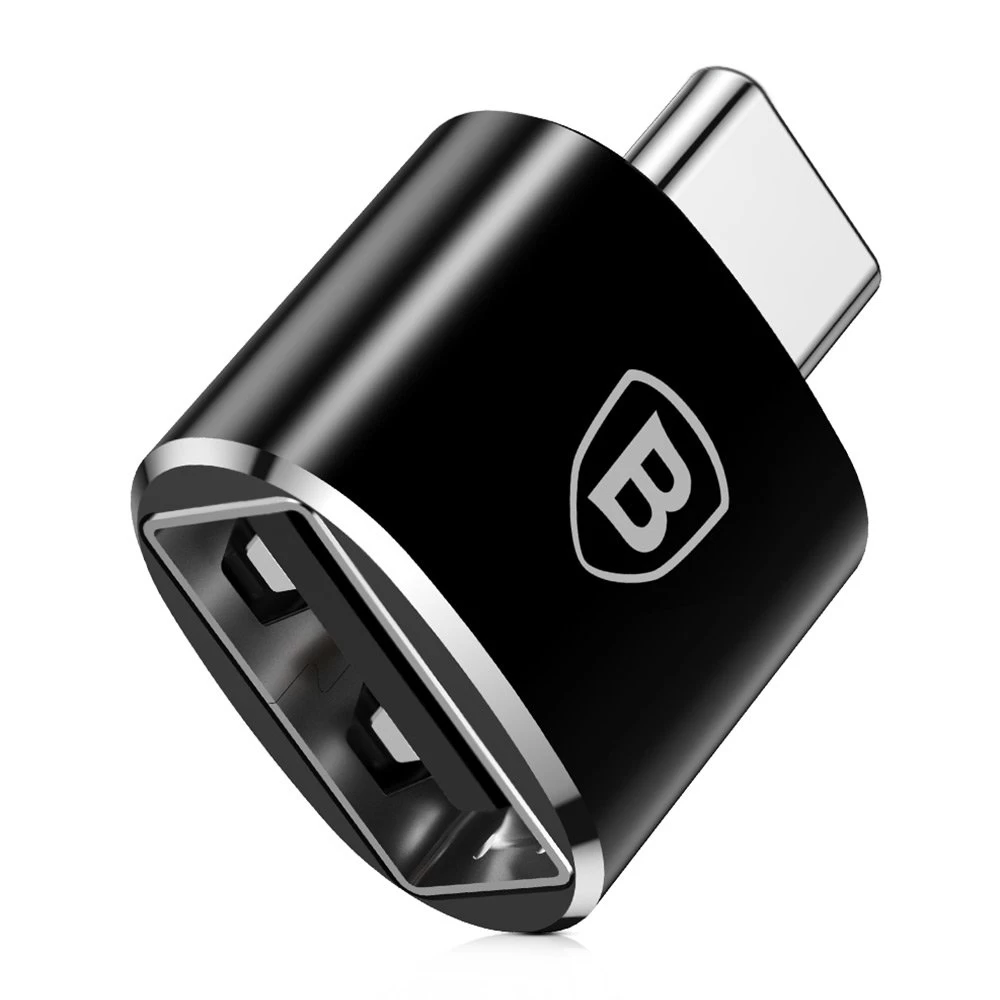 Adapteris Iš Usb į Usb-c Otg Jungtį - Juodas Adapteris Iš Usb į Usb-c Otg Jungtį - Juodas
