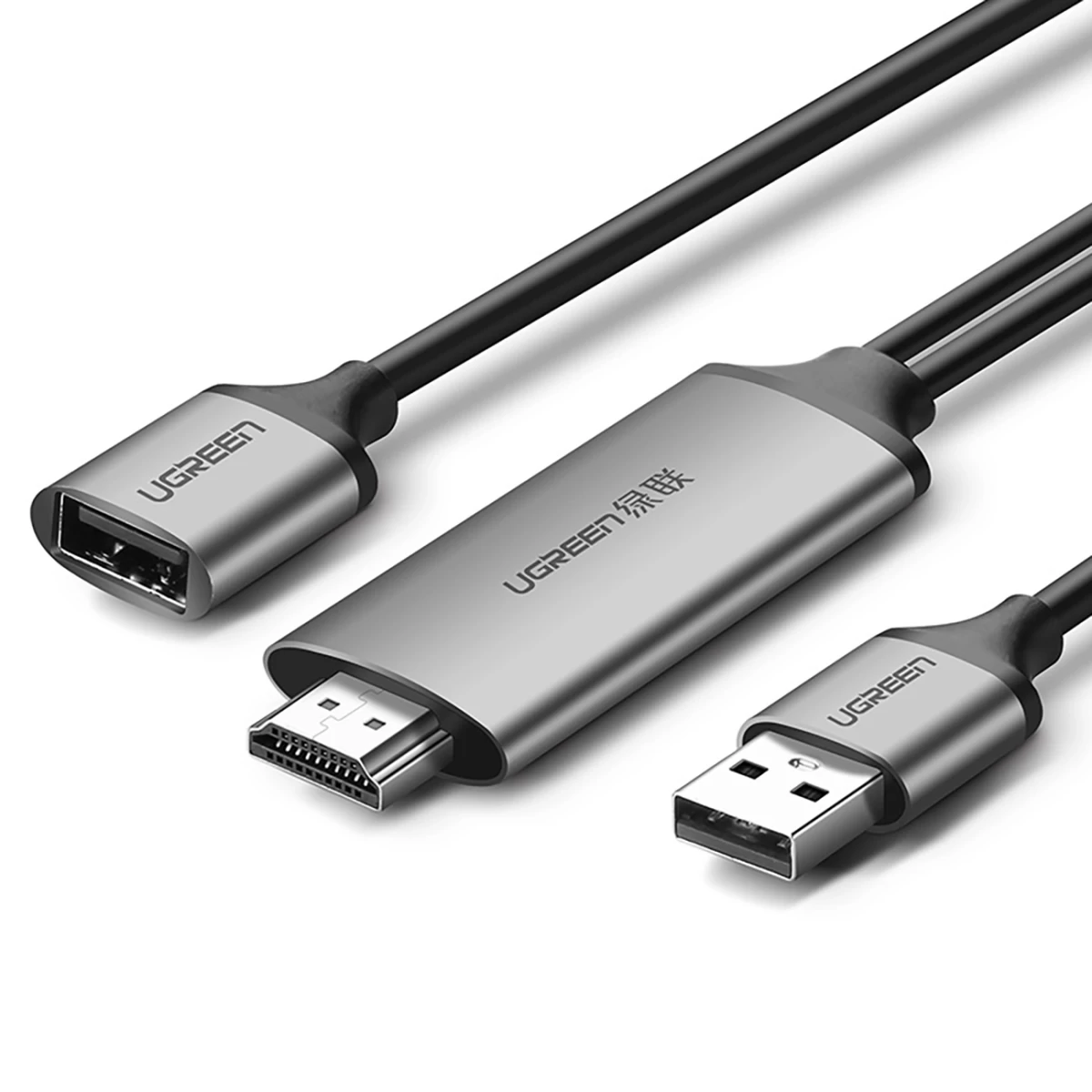 Adapteris Usb-a (moteriškas) - Hdmi Su Usb-a (vyriškas) Maitinimo Prievadu 1,5 M - Pilkas Adapteris Usb-a (moteriškas) - Hdmi Su Usb-a (vyriškas) Maitinimo Prievadu 1,5 M - Pilkas