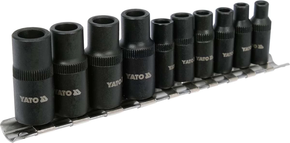 Adapterių rinkinys sriegikliams | 6,3 mm (1/4) / 10 mm (3/8) | 10 vnt. (YT-29280)