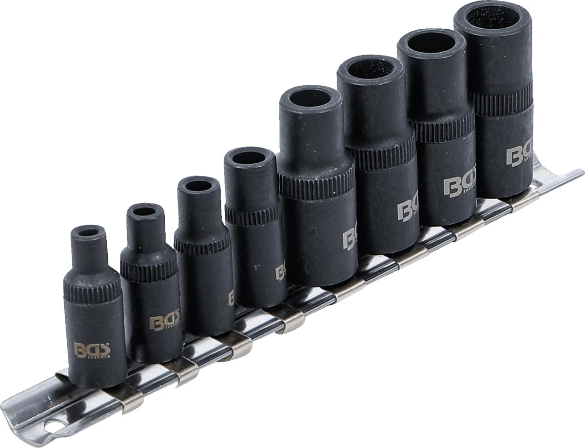 Adapterių rinkinys sriegikliams | 6,3 mm (1/4) / 10 mm (3/8) | 8 vnt. (9771)