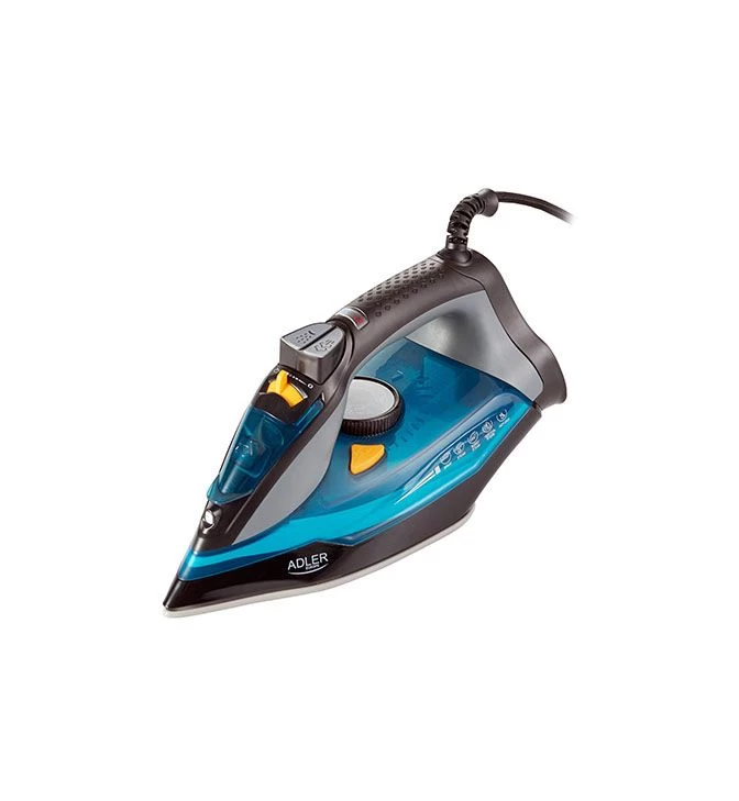Adler | Iron | AD 5032 | Steam Iron | 3000 W | Water tank capacity 350 ml | Continuous steam 45 g/min | Steam boost performance 80 g/min | Blue/Grey