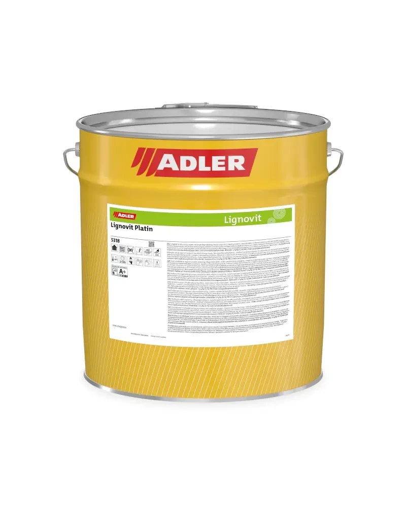 Adler Lignovit Platin metalo efekto medienos glazūra - FARBLOS - 18 L