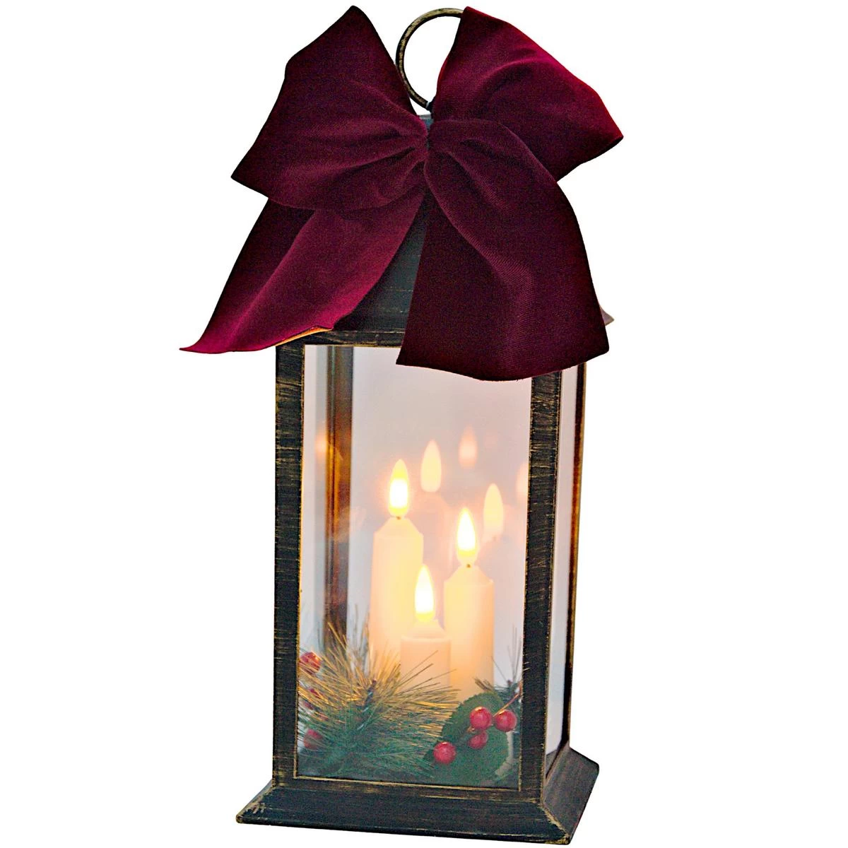 Advento žibintas, žvakidė, Led 30 Cm, 3 žvakės