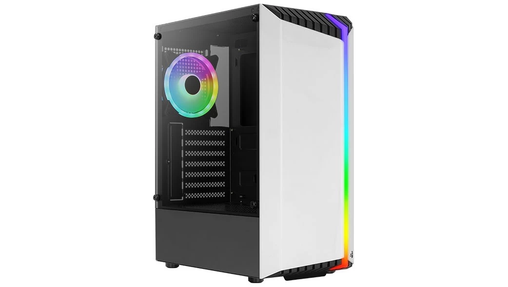 AeroCool Bionic TG RGB  USB 3.0 Mid Tower White