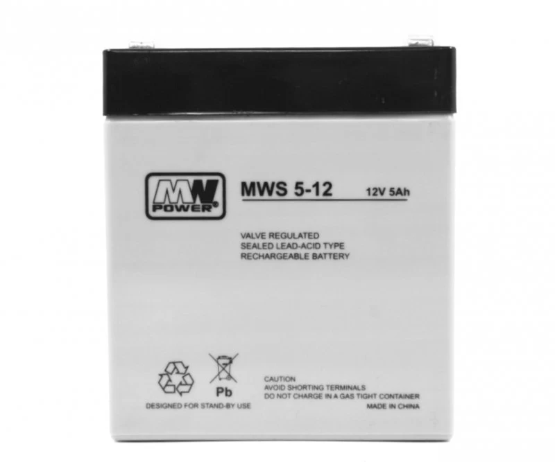 Agm 12 V 5 Ah Akumuliatorius 3-5 Metai 90 × 70 × 107 Mm 1,40 Kg Faston 187 Mws 5-12