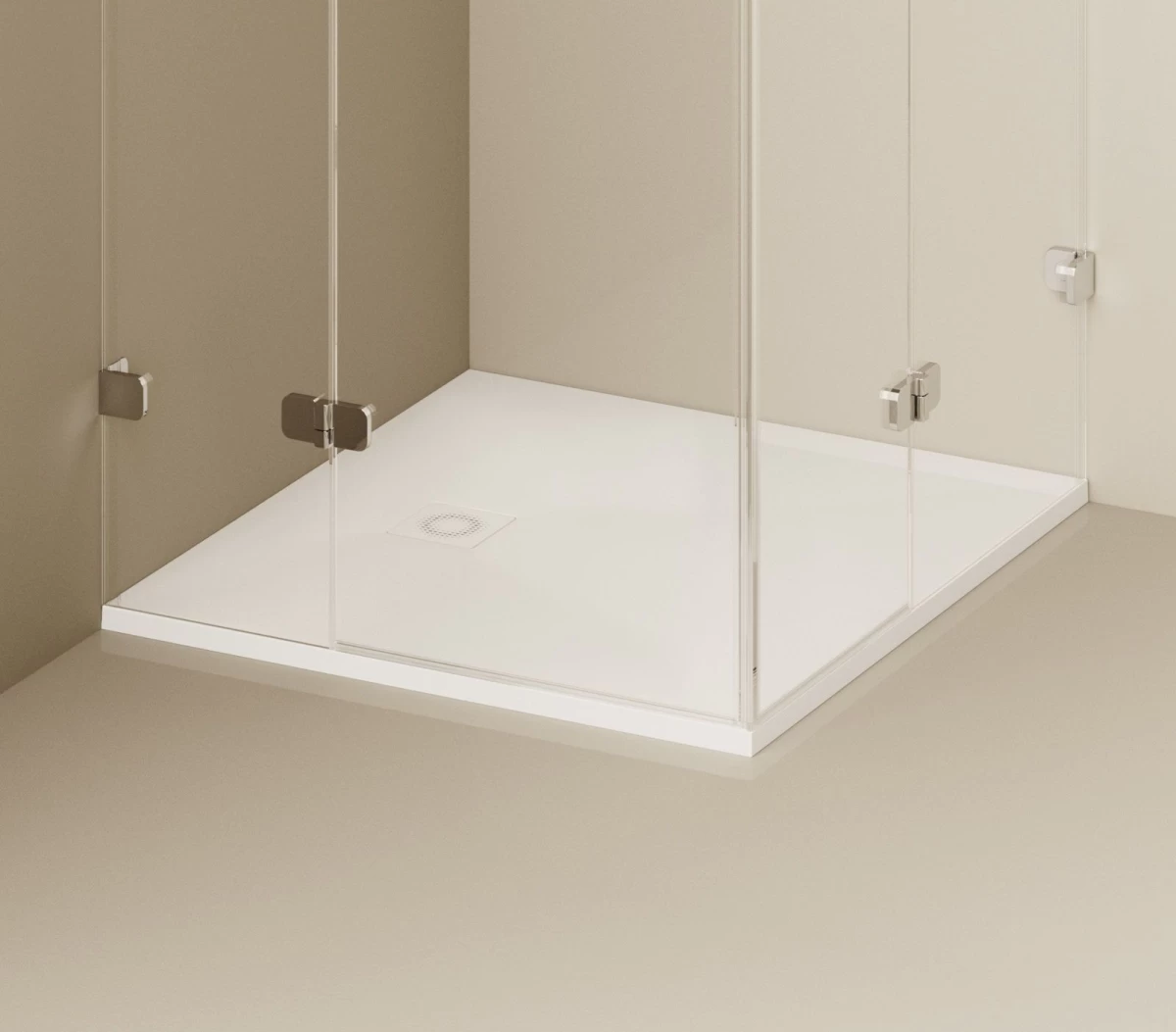 Akmens masės dušo padėklas PAA Lettera KV90 90x90 (be panelio) DPLETKV90/00