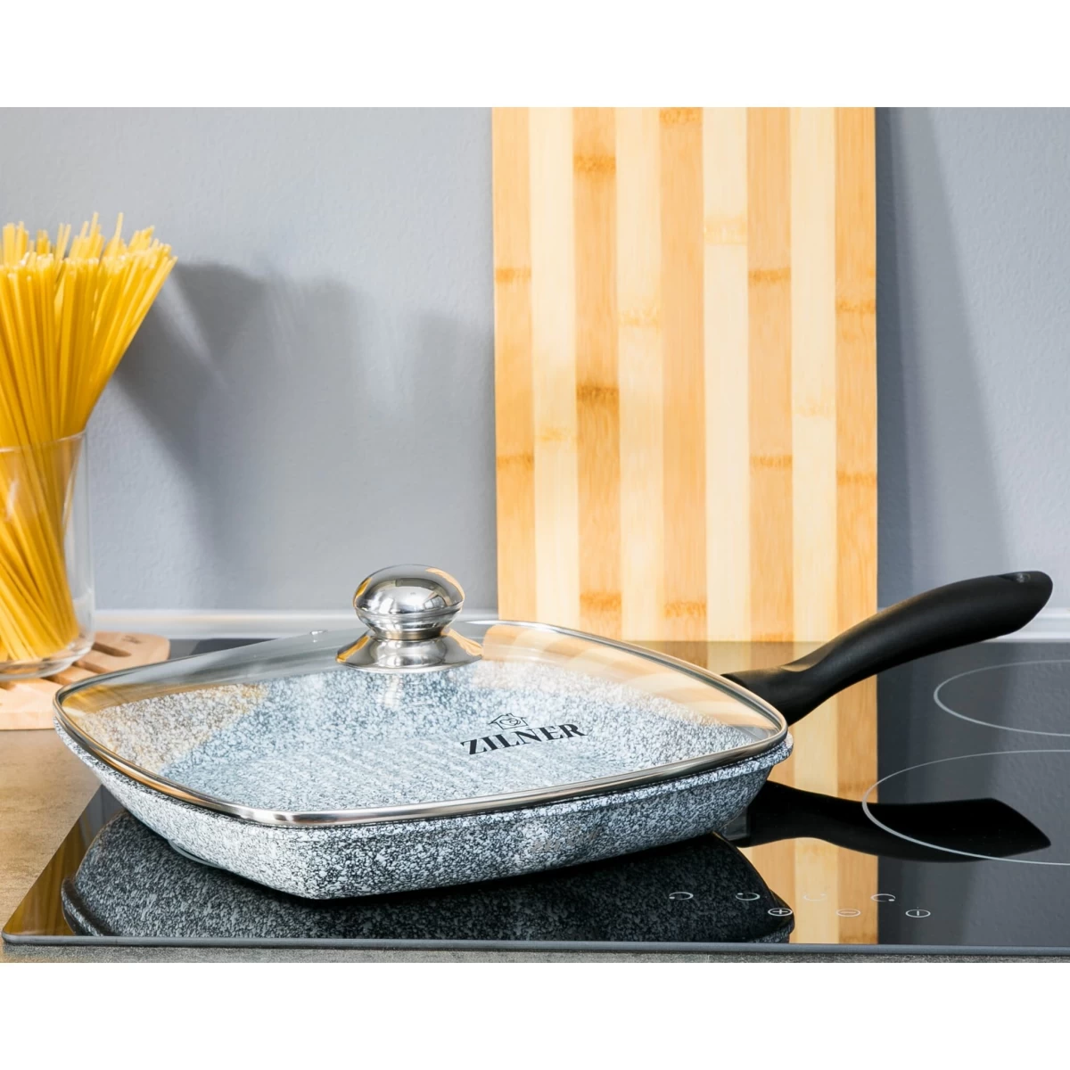 Akmens masės grilio keptuvė 28 cm ZL-7068 Akmens masės grilio keptuvė 28 cm ZL-7068