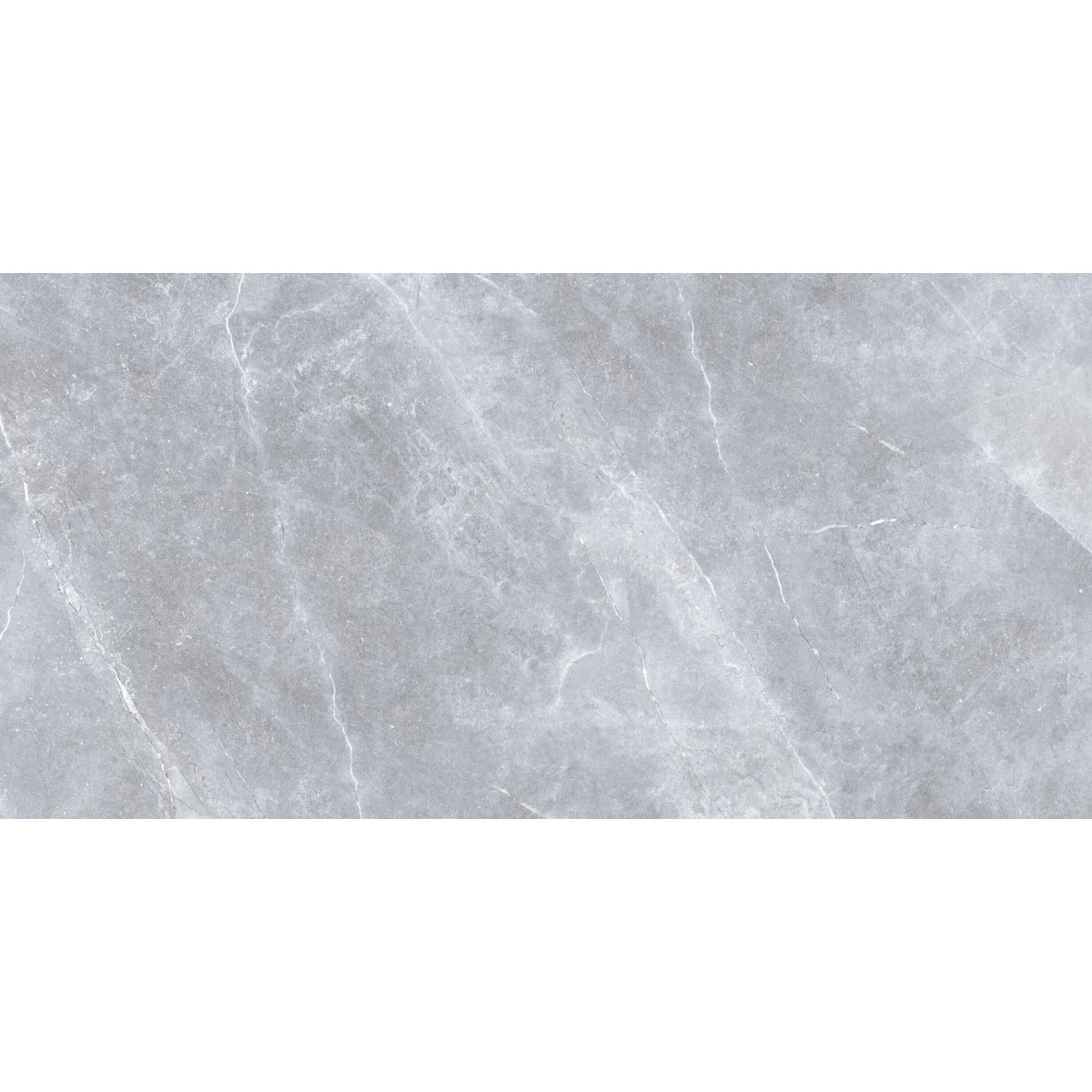 Akmens masės plytelės Space Stone grey gloss, 60x120 cm