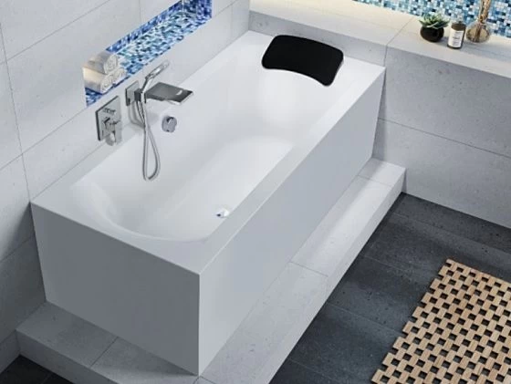 Akrilinė vonia Riho Linares Plug&amp;Play 180x80 cm, kairinė