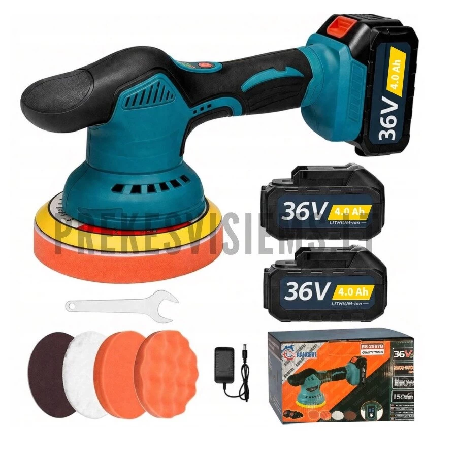 Akumuliatorinė poliravimo mašinėlė 380W 150mm Rangerz, RS-2567B