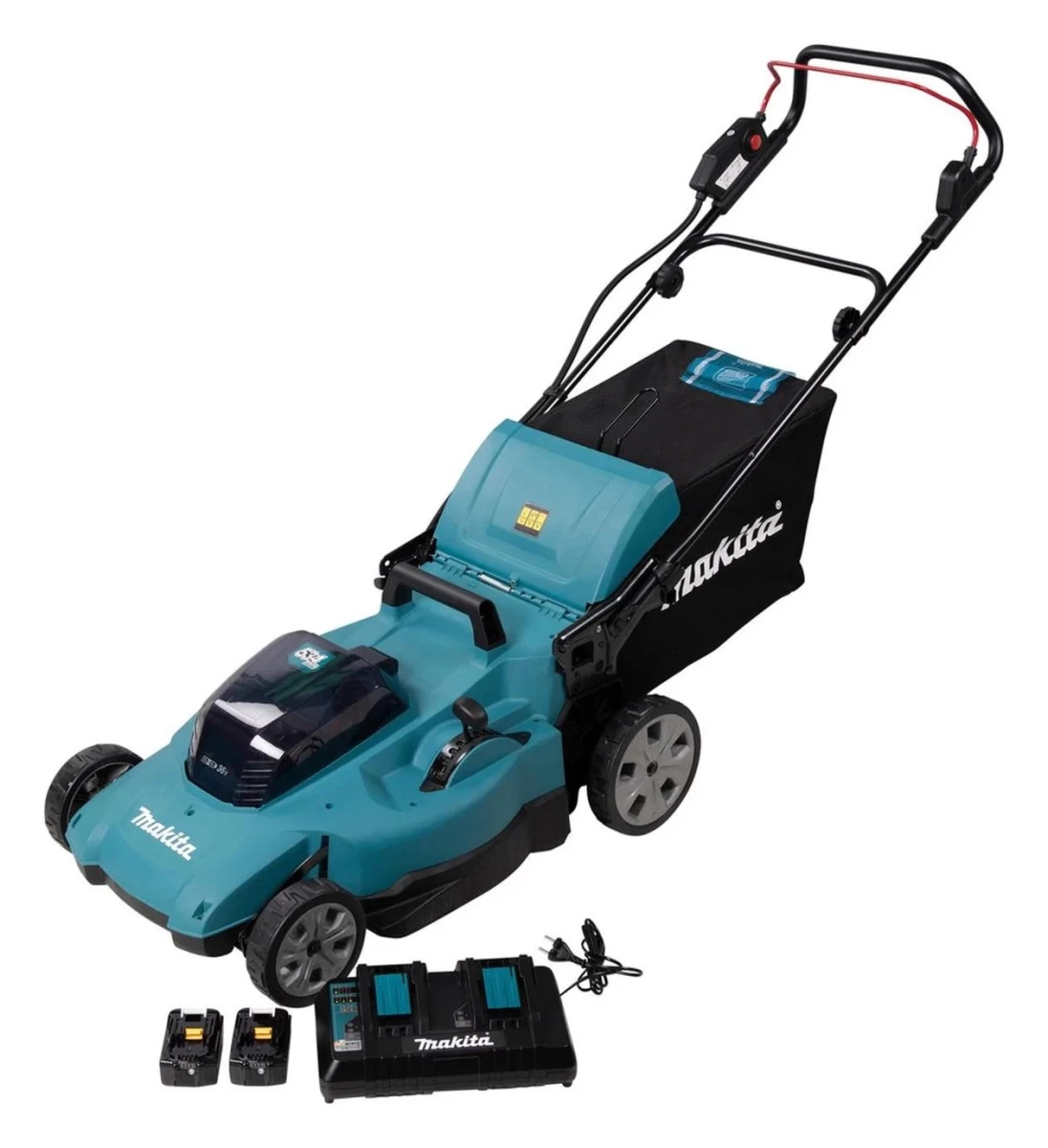 Akumuliatorinė vejapjovė Makita DLM538CT2 2x18 V 2x5,0 Ah akum.