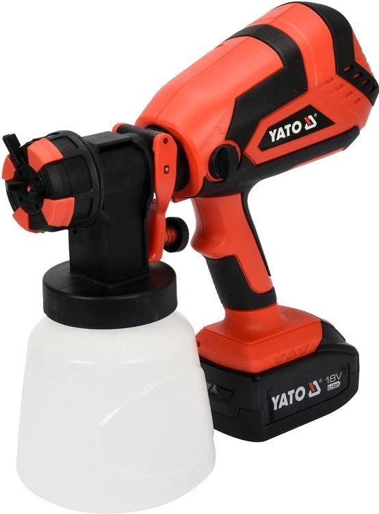 Akumuliatorininis dažymo pistoletas | sienoms ir luboms |  Li-Ion 18 V 4 Ah | 1L / Min (YT-82765)