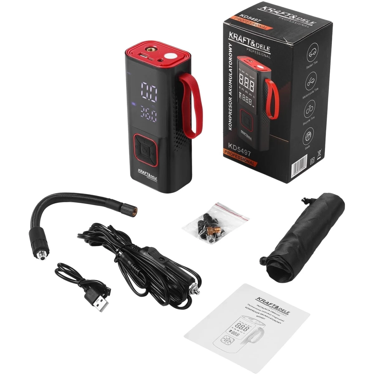 Akumuliatorinis Kompresorius 85W 7800mAh KD5497