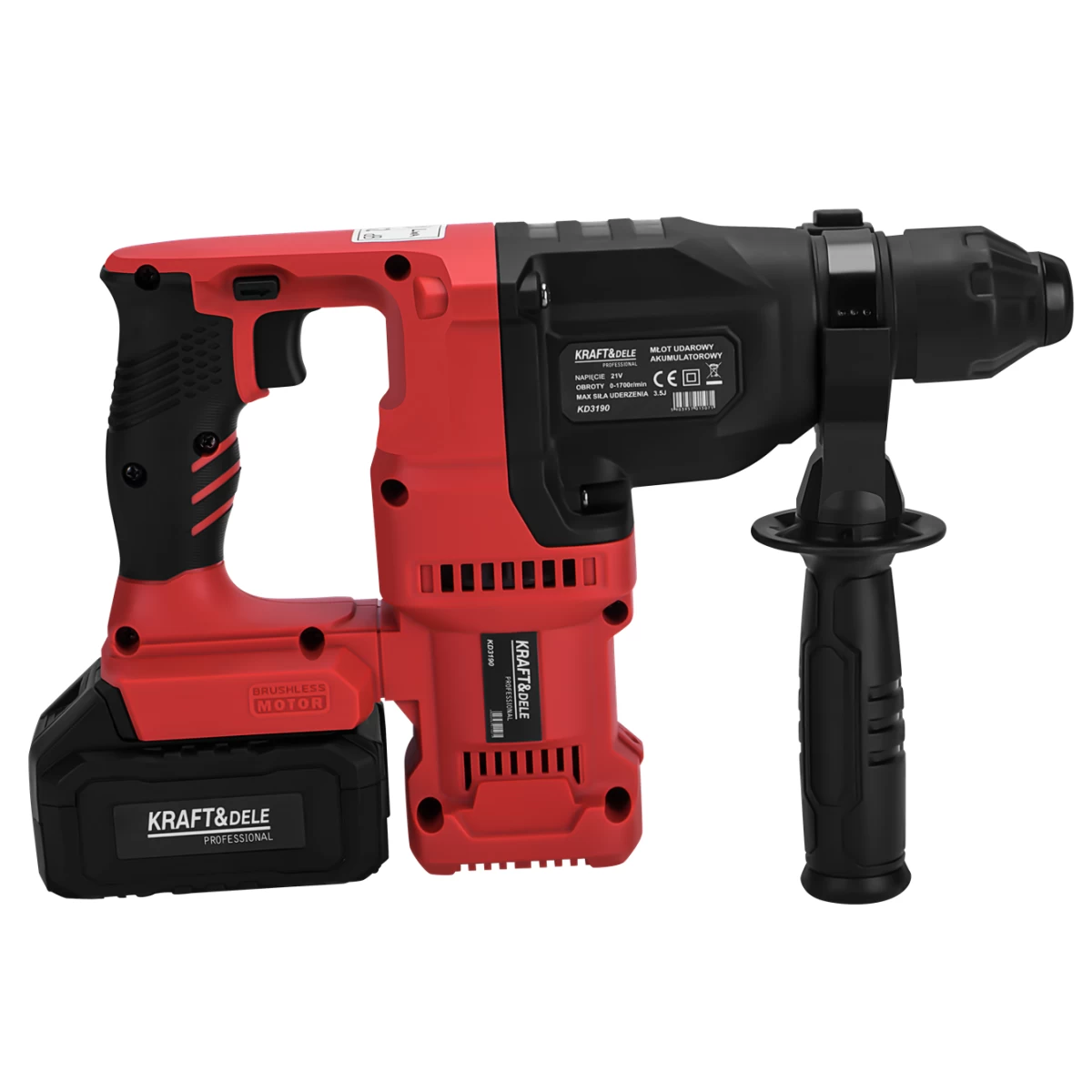 AKUMULIATORINIS PERFORATORIUS Bešepetėlinis 2 x 4 Ah KD3190