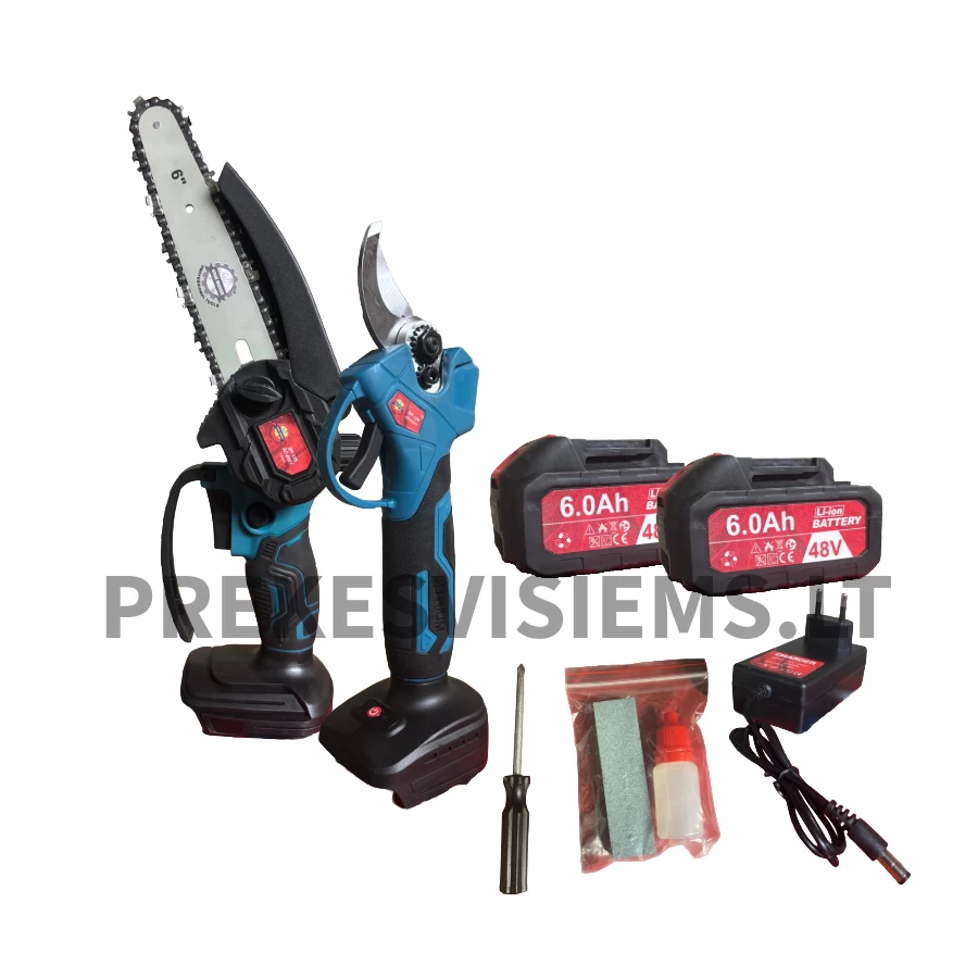 Akumuliatorinis šakų genėtuvas + sekatorius 48V Meister Tools, SR-125