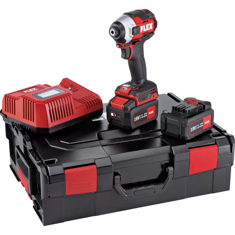 Akumuliatorinis smūginis suktuvas FLEX ID 1/4&amp;quot; 18,0 5,0Ah EC HD