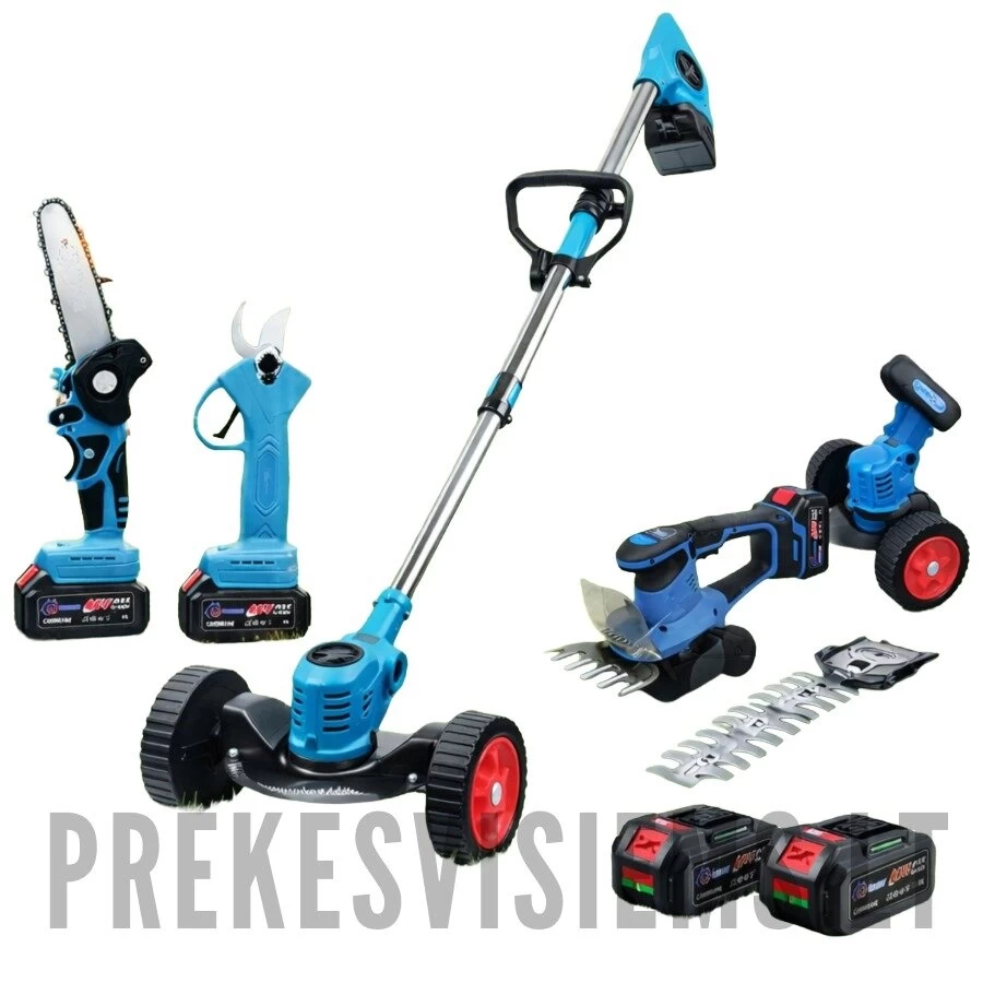 Akumuliatorinis sodo įrankių rinkinys 48V – pjūklas, sekatorius, trimeris su teleskopiniu kotu, RS-6012