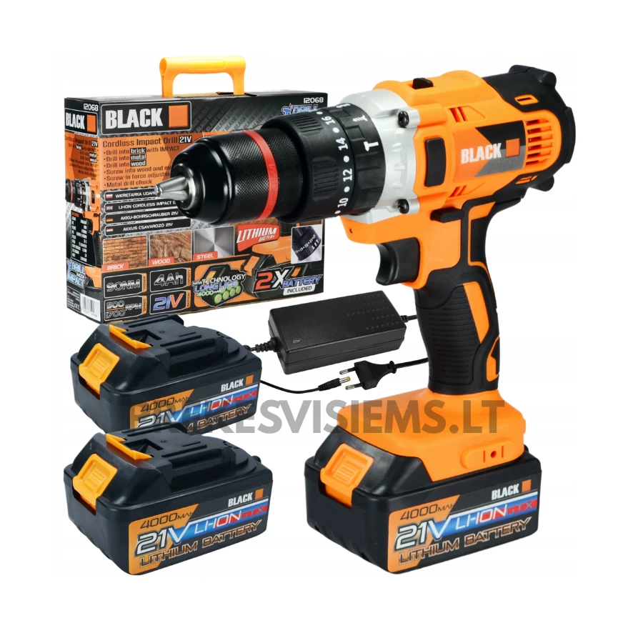 Akumuliatorinis suktuvas 21V BLACK, BL-12068