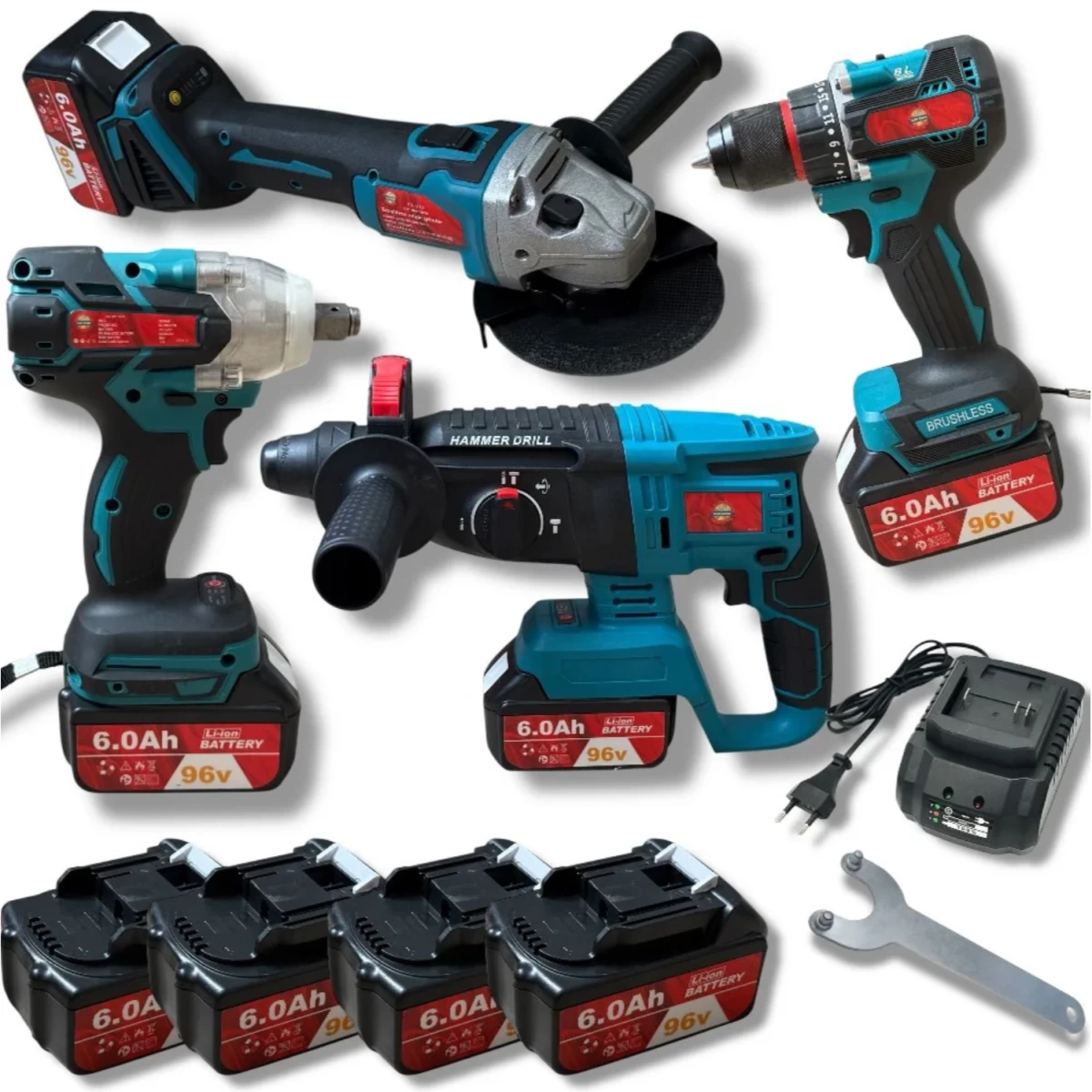 Akumuliatorinių įrankių rinkinys 4in1, Meister Tools, SR-910