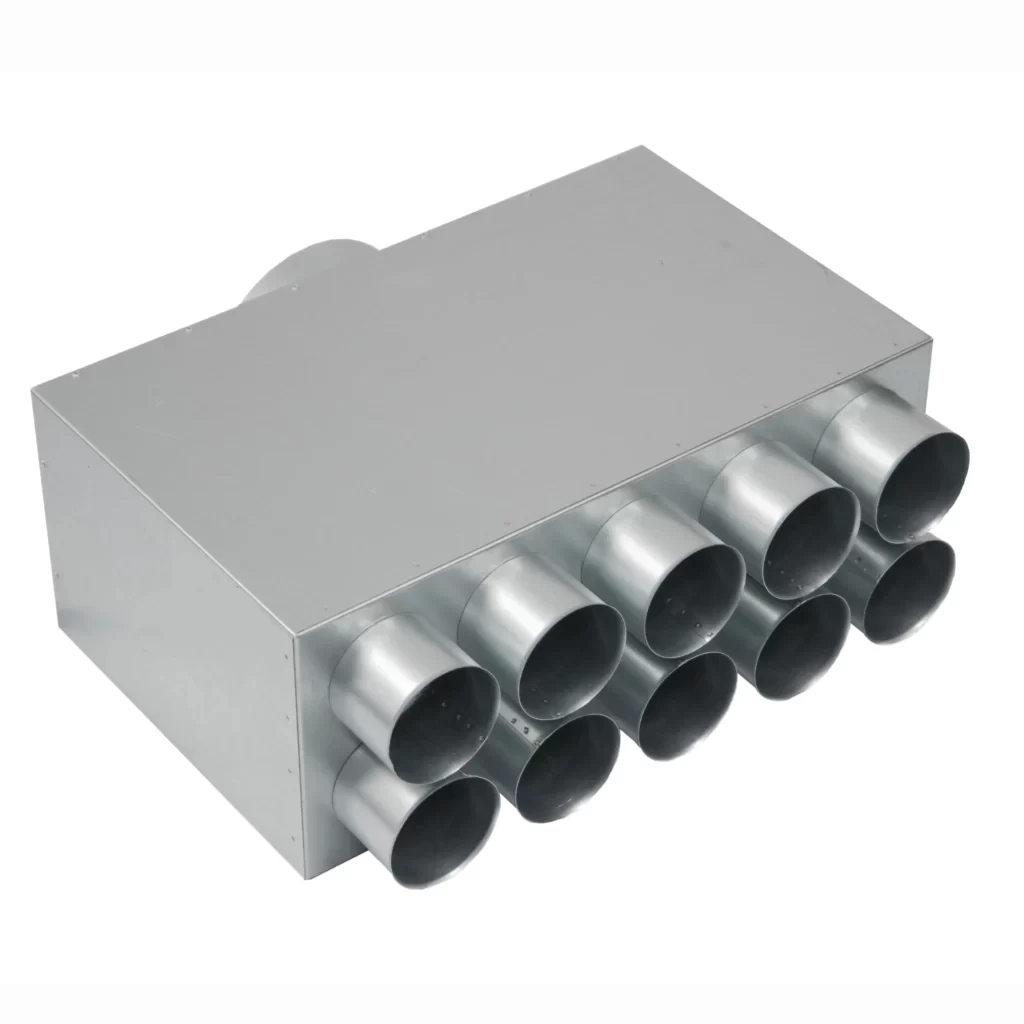 Akustiškai izoliuotas oro paskirstymo kolektorius Basic 10x75x160, L-250mm
