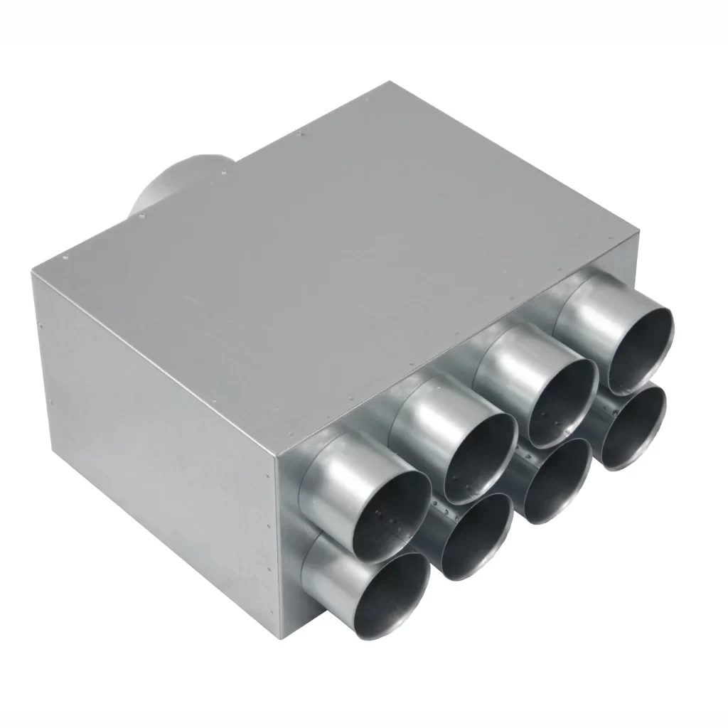 Akustiškai izoliuotas oro paskirstymo kolektorius Basic 8x75x160, L-250mm