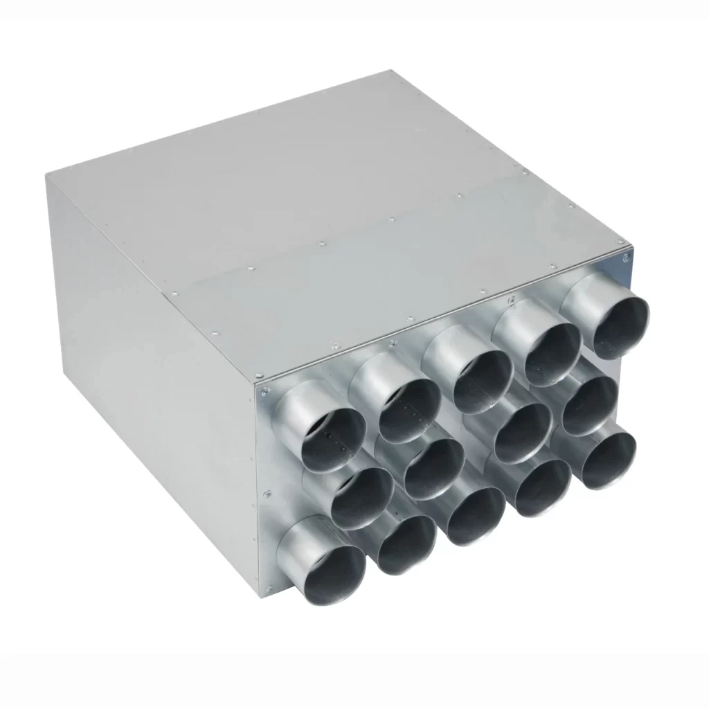 Akustiškai izoliuotas oro paskirstymo kolektorius Premium 14x75x200, L-500mm