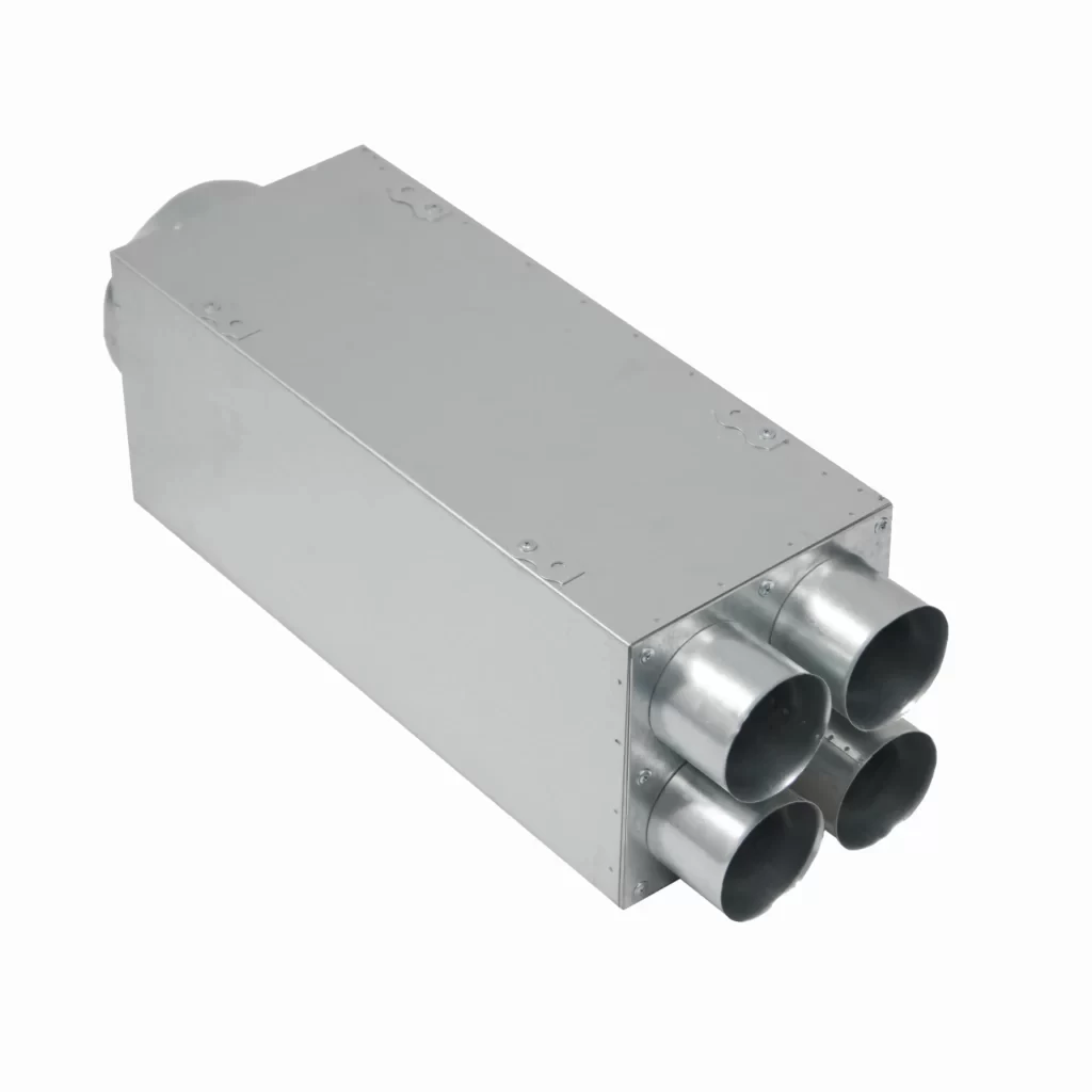 Akustiškai izoliuotas oro paskirstymo kolektorius Premium 4x75x160, L-500mm