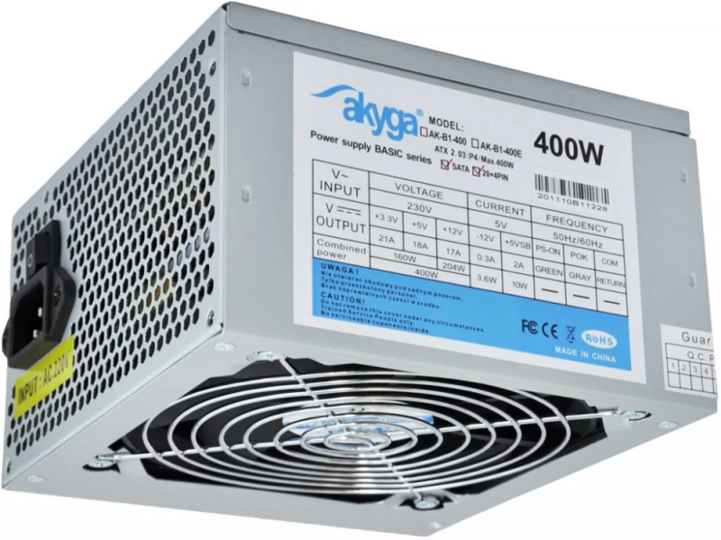 Akyga 400 W Kompiuterio Maitinimo šaltinis Ak-b1-400