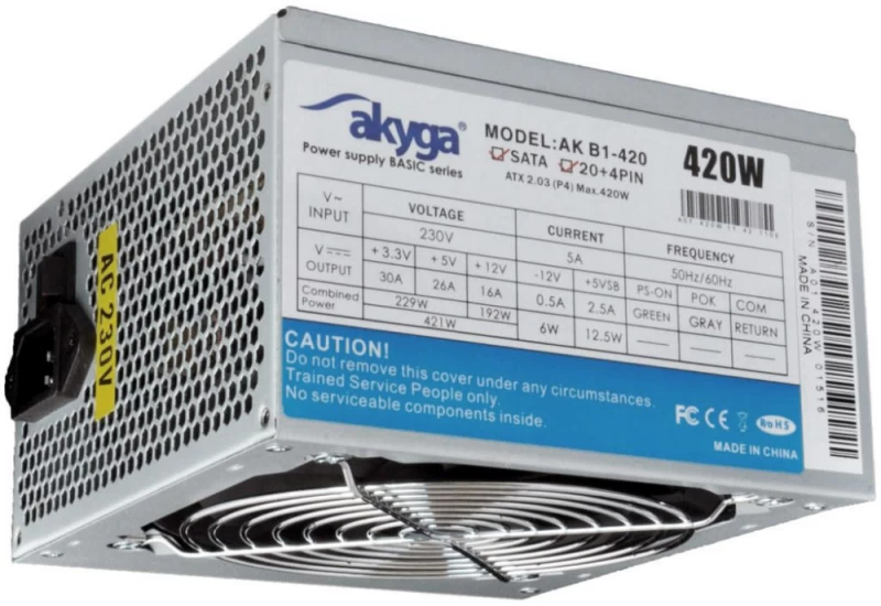 Akyga 420 W Kompiuterio Maitinimo šaltinis Ak-b1-420