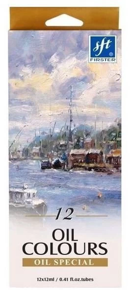 Aliejiniai Dažai Tūbelėje, 12 Spalvų, 12 Ml