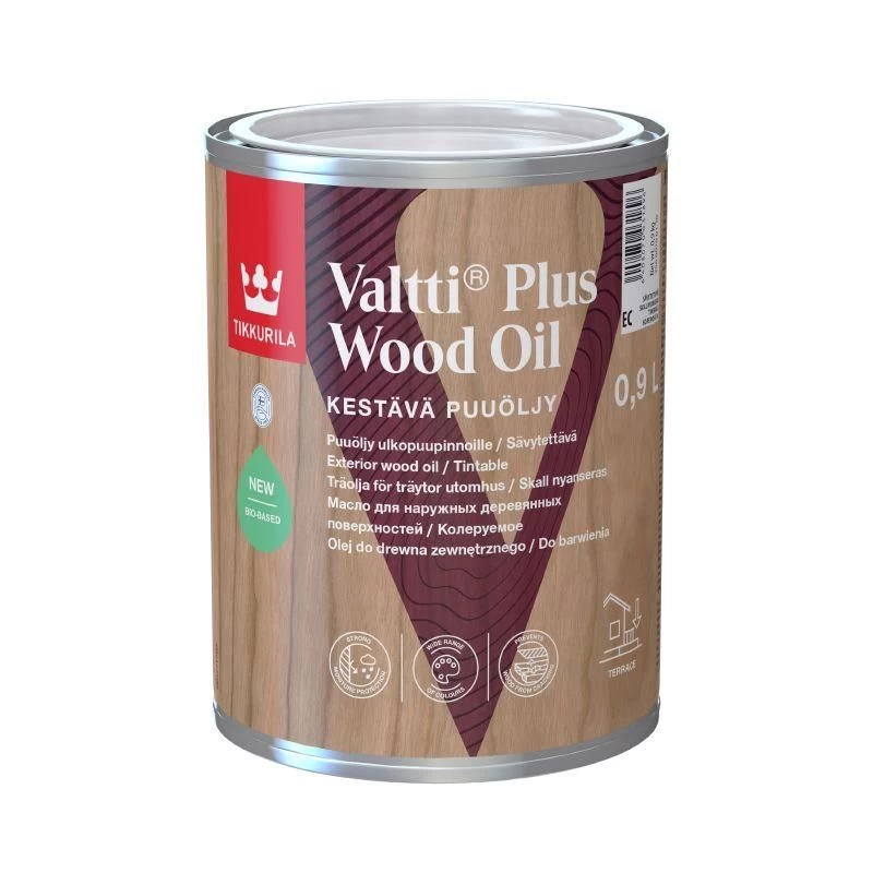 Aliejus medienai TIKKURILA Valtti Plus Wood Oil, 0,9l