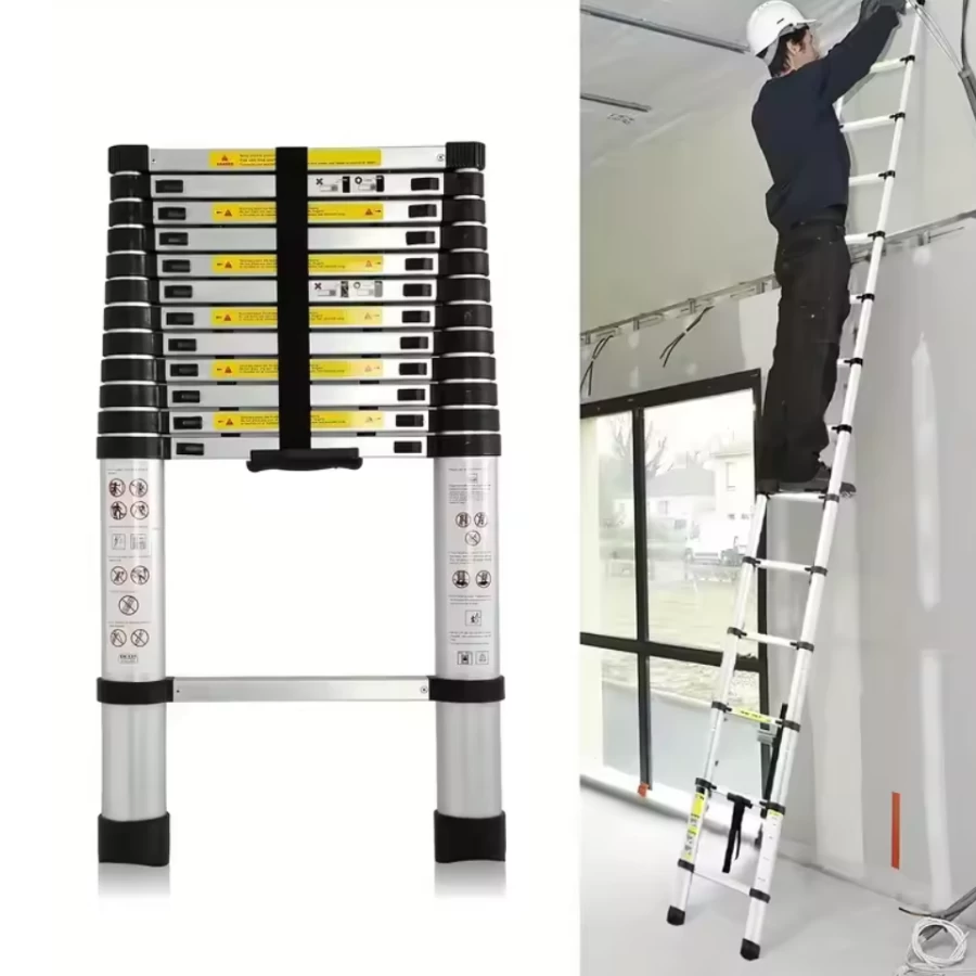 Aliuminės teleskopinės kopėčios 6.2m BOXER, BX-100