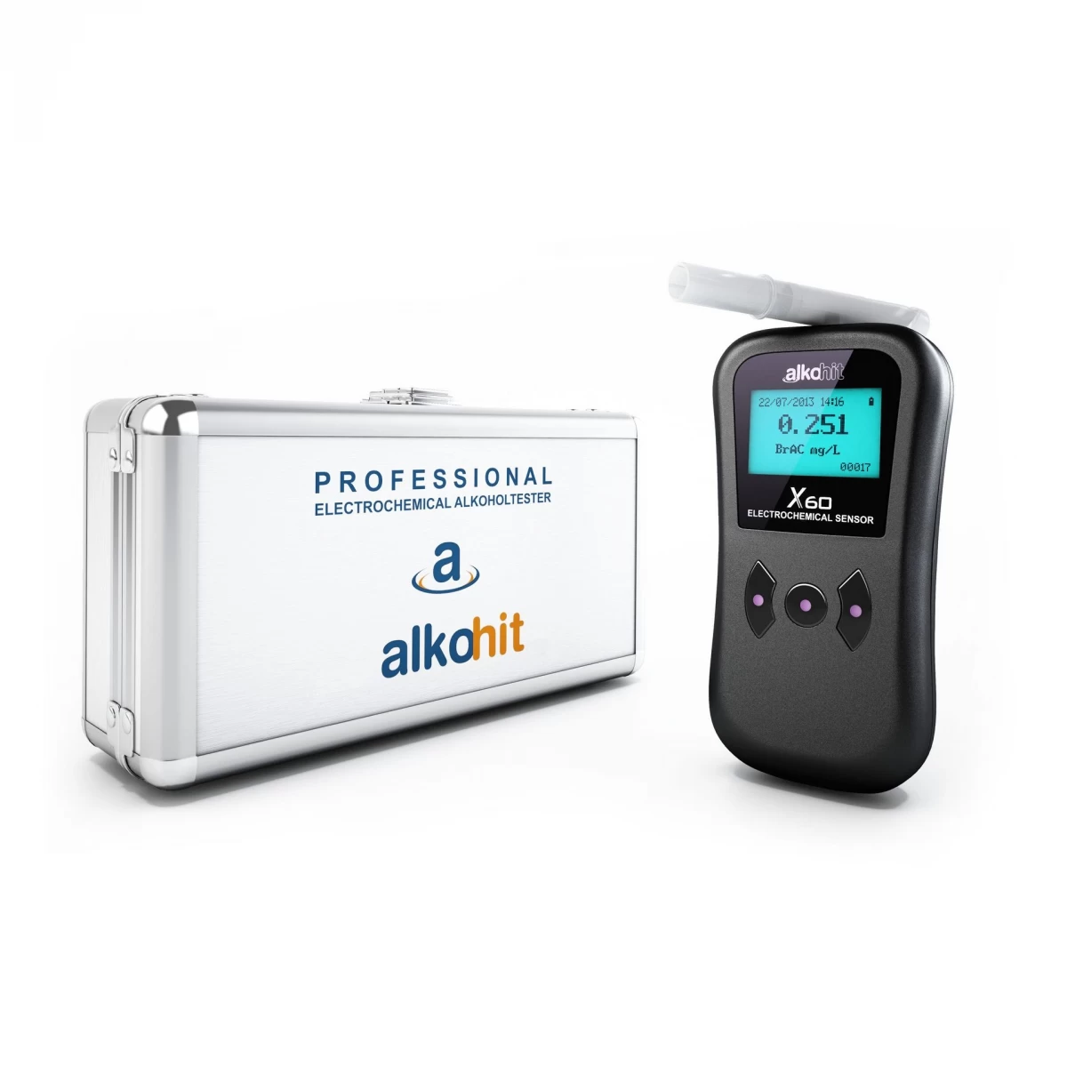 Alkohit X60 Alkotesteris Aliumininiame Dėkle