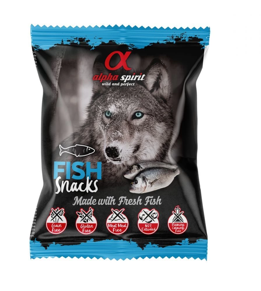 ALPHA SPIRIT SNACKS DOG skanėstai šunims su žuvimi 50g, A4007350