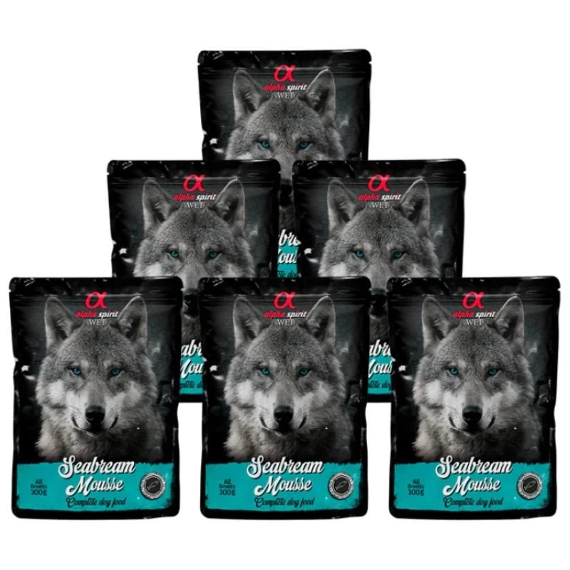 ALPHA SPIRIT WET putėsiai šunims su dorada 300g 6vnt (12), ALPHD050007911