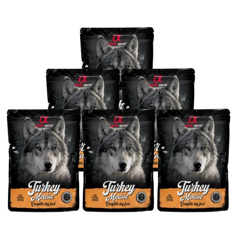 ALPHA SPIRIT WET putėsiai šunims su kalakutiena 300g 6vnt (12), ALPHD050000711
