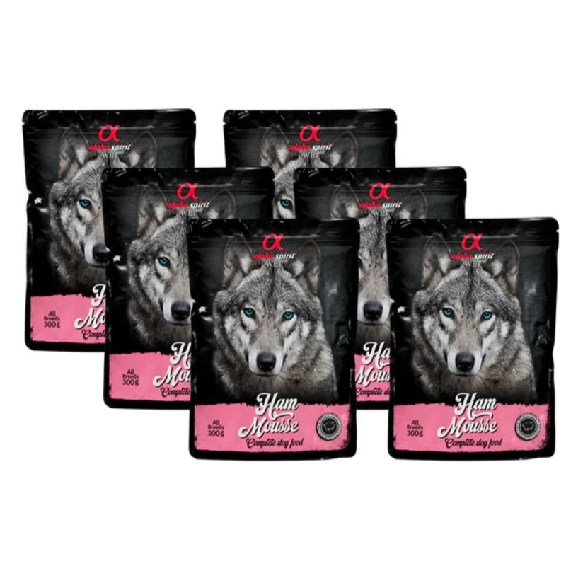 ALPHA SPIRIT WET putėsiai šunims su kumpiu 85g 6vnt (24), ALPHD050000808