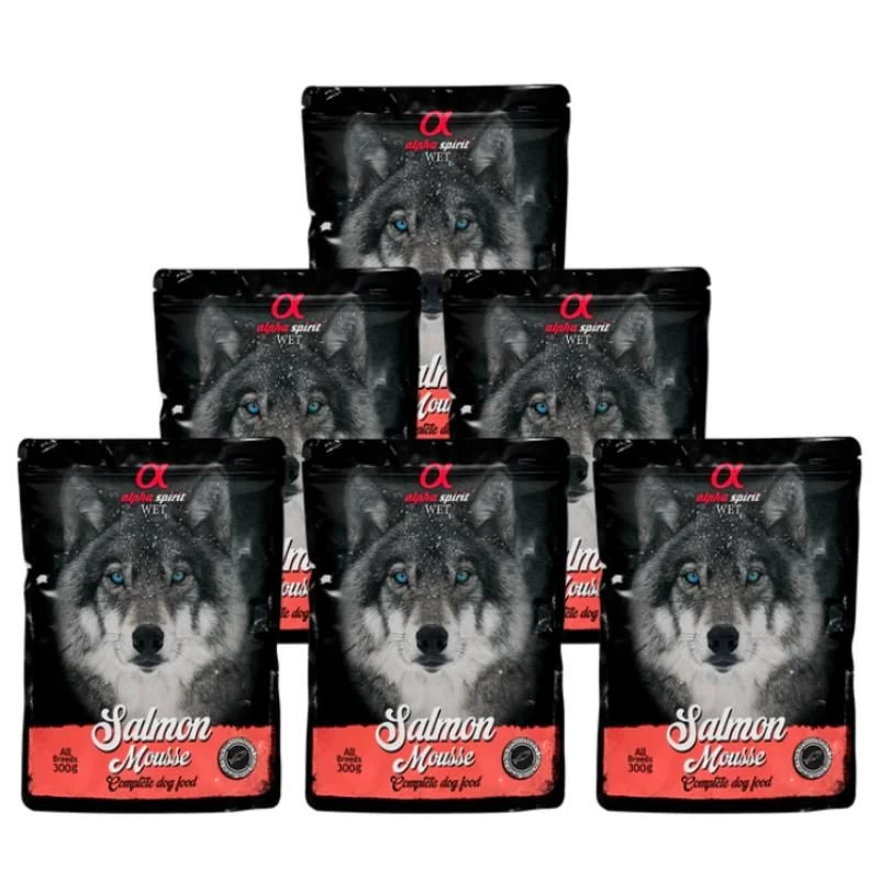 ALPHA SPIRIT WET putėsiai šunims su lašiša 300g 6vnt (12), ALPHD050000911