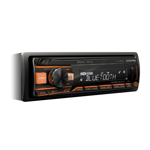 Alpine, UTE-200BT USB MP3 magnetola su Bluetooth ir Aux įėjimu
