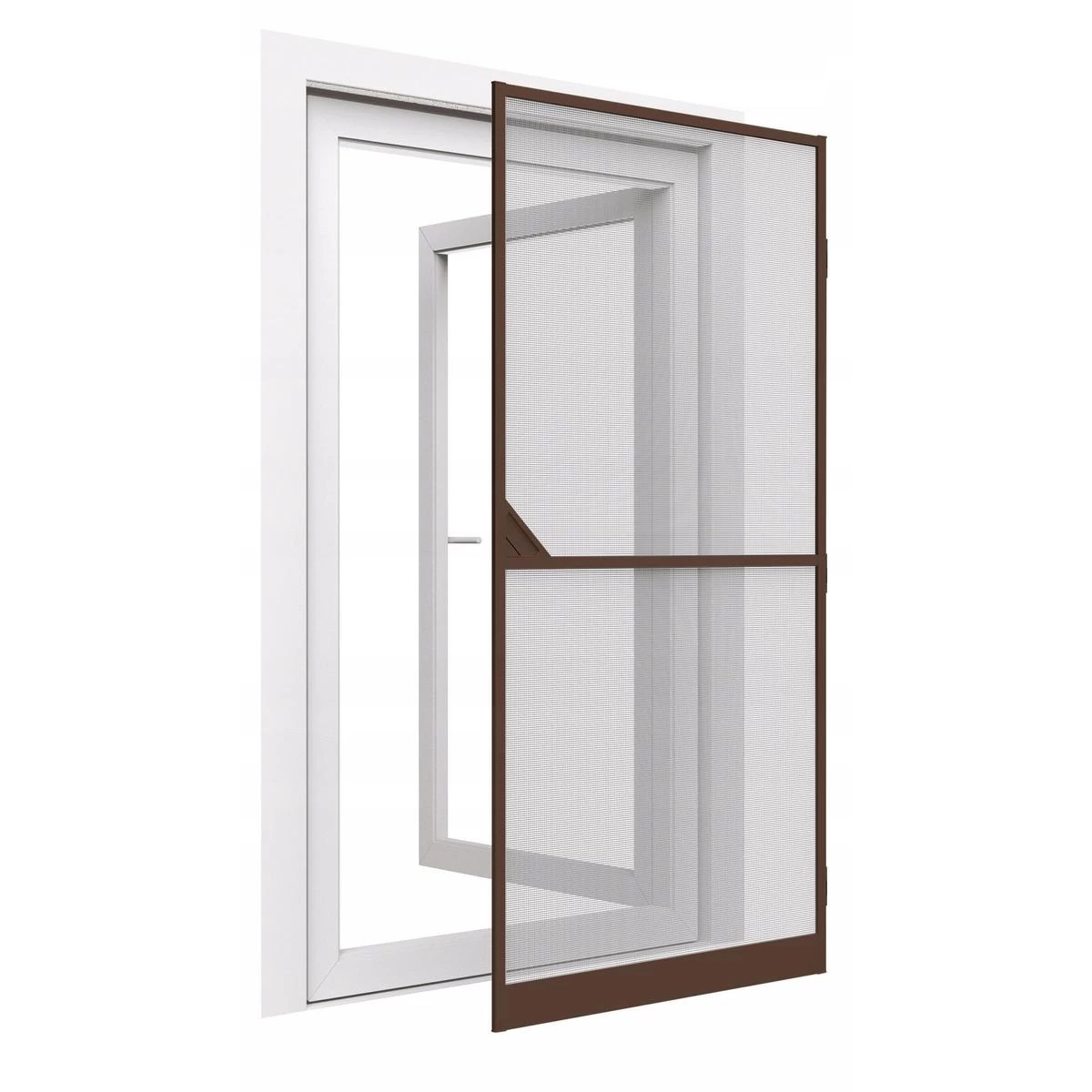 Alu Durų Tinklelis Nuo Uodų 100x215 Rudas Proline