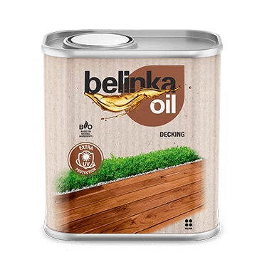 Alyva medinėms terasoms Belinka OIL DECKING - Spalva 202  0,75L