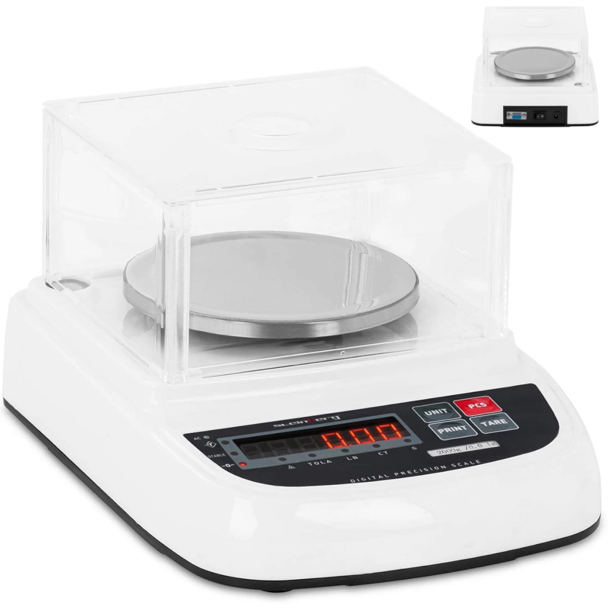 Analitinės Laboratorinės Svarstyklės Su Lcd Dangteliu 2000 G / 0,01 G Analitinės Laboratorinės Svarstyklės Su Lcd Dangteliu 2000 G / 0,01 G