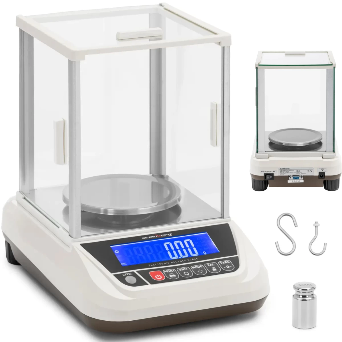 Analitinės Laboratorinės Svarstyklės Su Lcd Stikliniu Dangteliu 3000 G / 0,01 G Analitinės Laboratorinės Svarstyklės Su Lcd Stikliniu Dangteliu 3000 G / 0,01 G
