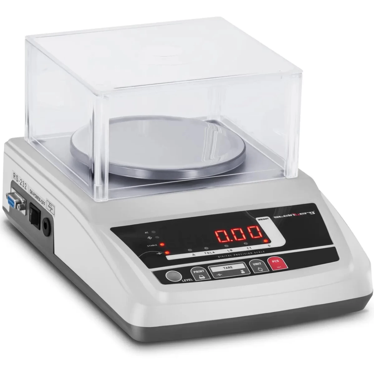 Analitinės Laboratorinės Svarstyklės Su Led Dangteliu Rs232 3000g / 0,01g Analitinės Laboratorinės Svarstyklės Su Led Dangteliu Rs232 3000g / 0,01g